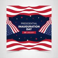 Bold presidential inauguration day background with vibrant red and white stripes and blue accents, symbolizing unity, patriotism, and celebration of democracy vector