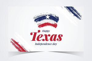 Texas Independence Day Banner. Happy Texas Independence Day March 2nd Background Template. Freedom Holiday Banner With Texas Flag Red and Blue Background for Website, Header, Cover, invitation card vector