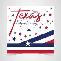 Celebrate Texas Independence Day with a vibrant design featuring stars, stripes, and bold text, perfect for patriotic events and commemorative occasions vector