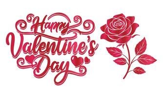 Happy Valentines Day Typography Design vector