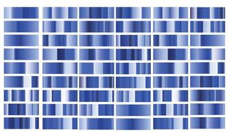 Blue azure glossy gradient metal foil texture color swatch set collection of high quality vector