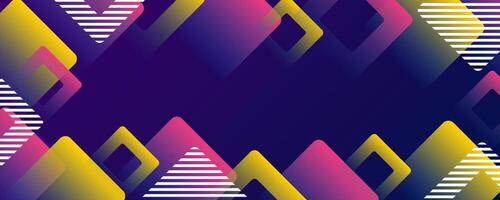 3D geometric abstract background overlap layer on dark space with colorful squares effect decoration. Modern graphic design element cutout style concept for web banner, flyer, card, or brochure cover vector