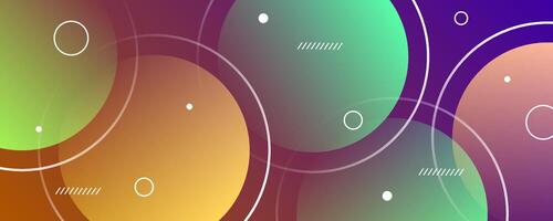 3D colorful abstract background overlap layer on bright space with circles effect decoration. Modern graphic design element cutout style concept for web banner, art, flyer, card, or brochure cover vector