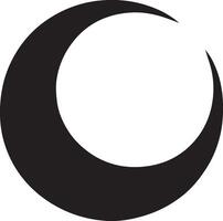 Moon 1 Icon Symbol isolated white background. vector