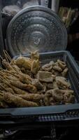 Assorted Fried Street Food in Basket photo