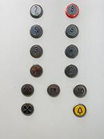 Wall adorned with Gas, Circle, Font buttons one labeled Did photo