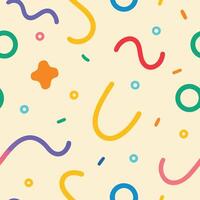 A colorful pattern with colorful shapes and lines vector