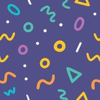 A colorful pattern with geometric shapes and circles vector