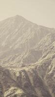 View of the Afghan mountains in fog video