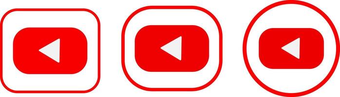 Play button icon on a transparent social media icon front view isolated on white vector