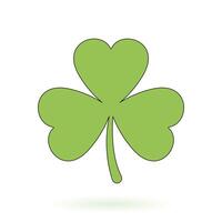 Green three leaf clover vector