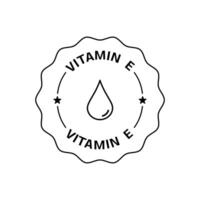 Vitamin E emblem on white background vector