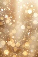 String of warm lights is creating a beautiful bokeh effect photo