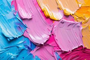 Oil paint is creating a colorful abstract background with texture photo