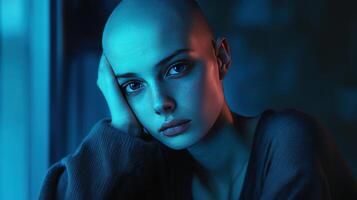 Empowering Portrait of a Cancer Survivor photo