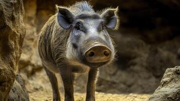 Warthog Portrait at Omaha Zoo for Nature Lovers photo