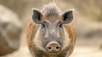 Warthog Portrait Captured in Omaha Zoo photo