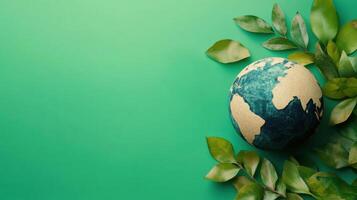 Earth Day Concept with Vibrant Background photo