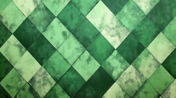 Stylish Green Argyle Banner Background photo