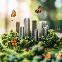 Eco-Friendly Miniature City Model photo