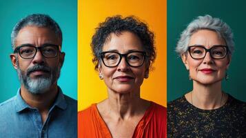 Mixed Race Portraits of Middle Aged Individuals photo
