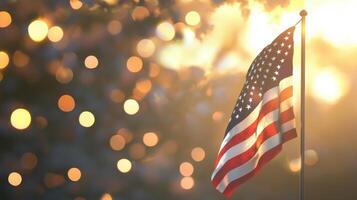 Celebration Art Featuring US Flag for Martin Luther King Jr. Day photo