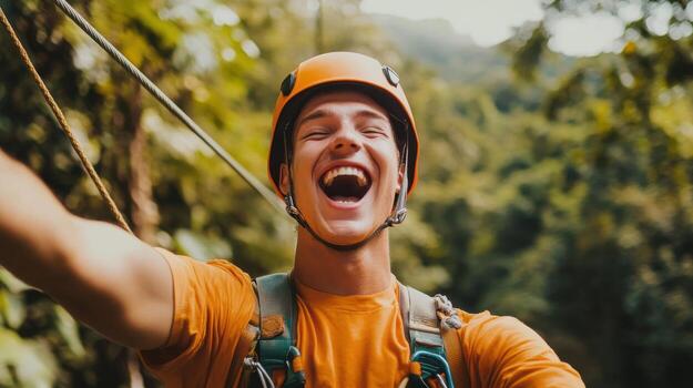 Exciting Zipline Adventure for Thrill Seekers in Nature photo