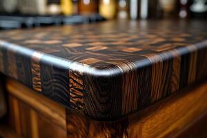 Elegant Wooden Butcher Block Countertop for Kitchen Design and Decor photo