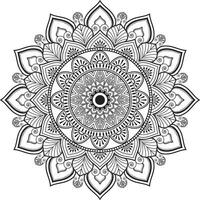Mandala coloring book template wallpaper design lace pattern vector