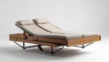 Modern adjustable bed frame with dual reclining features and stylish design photo