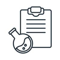 Research flat icons symbol line elements for infographic web vector