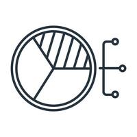 Analysis flat icons symbol line elements for infographic web vector