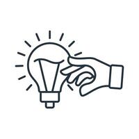 Innovation flat icons symbol line elements for infographic web vector