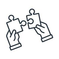 Problem Solving flat icons symbol line elements for infographic web vector