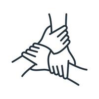 Collaboration flat icons symbol line elements for infographic web vector