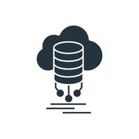 Cloud Computing flat icons symbol line elements for infographic web vector