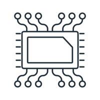 technology flat icons symbol line elements for infographic web vector