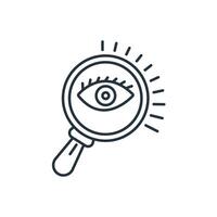 observation flat icons symbol line elements for infographic web vector