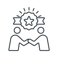 leadership flat icons symbol line elements for infographic web vector