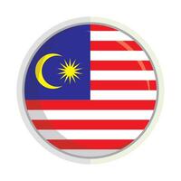 Malaysian national flag shield badge element vector