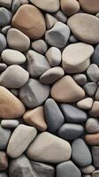 A vertical image of natural rock textures in soft, muted tones, offering a minimalist and serene design aesthetic. photo