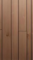 A close-up view of sleek wooden panels arranged vertically, with soft neutral tones and open areas ideal for design. photo