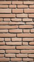A high-detail vertical view of a simple, neutral brick wall with a clean design, offering space for text or design overlays. photo