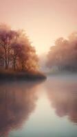 A gentle horizon gradient with smoothly transitioning tones, captured in a vertical format for an airy, peaceful effect. photo