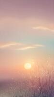 A vertical view of a gentle horizon gradient, merging soft hues for a calm and spacious background. photo