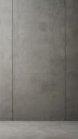 A vertical image of smooth concrete with subtle linear textures, providing a minimalist and modern backdrop with ample space for text. photo