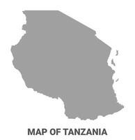 Simple flat Tanzania map Grey vector