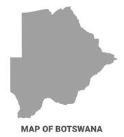 Simple flat Botswana map Grey vector