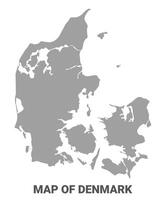 Simple flat Denmark map Grey vector