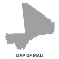 Simple flat Mali map Grey vector